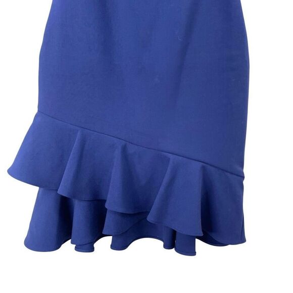 Likely Verona ruffle mini sheath Dress‎ Size 2 Blueprint blue - Picture 5 of 11